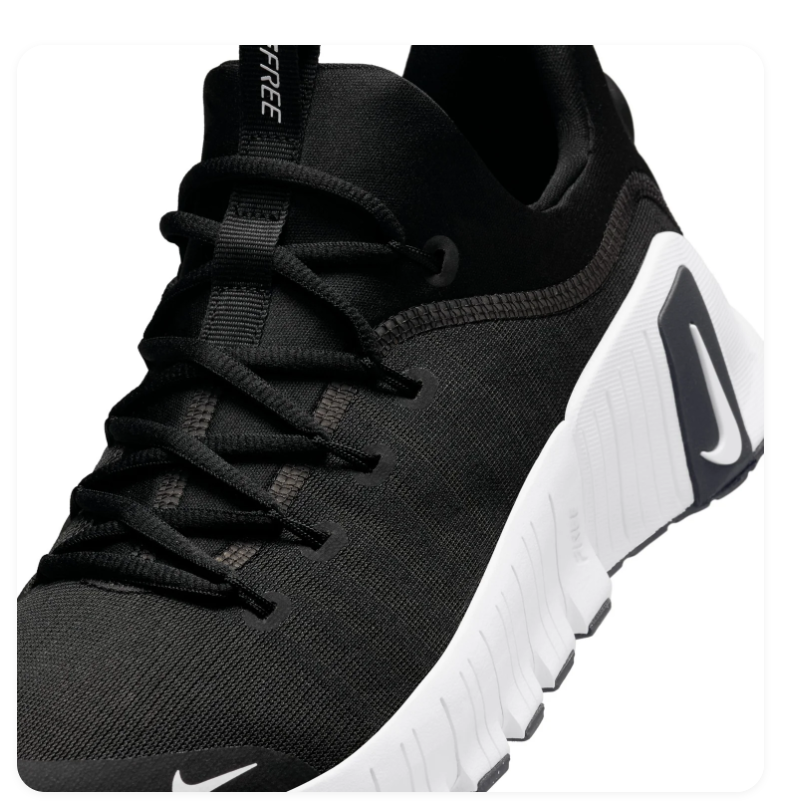 Nike Free Metcon Black and White Low-Top Sneakers