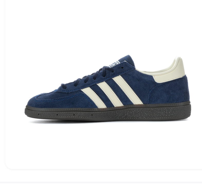adidas Handball Spezial Navy and Cream Sneakers with Dark Sole