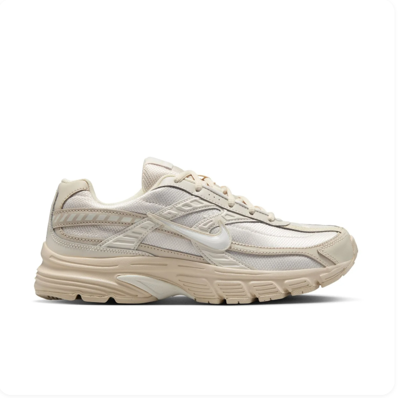 Nike Cream and Beige Retro-Inspired Sneakers