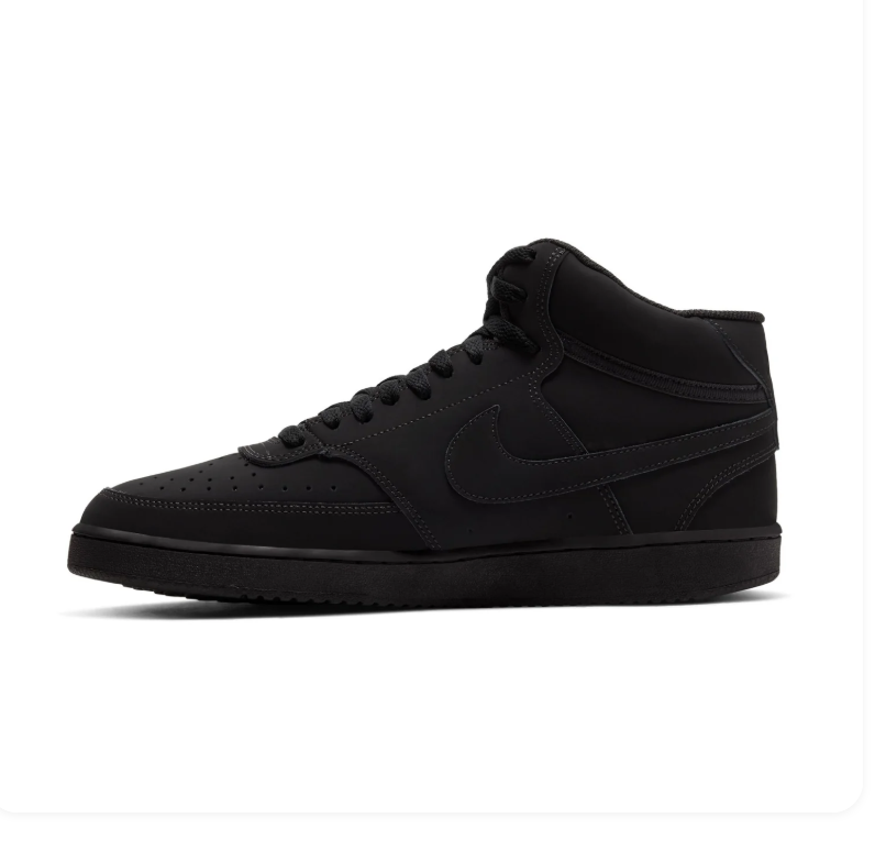 Nike All-Black High-Top Court Sneakers