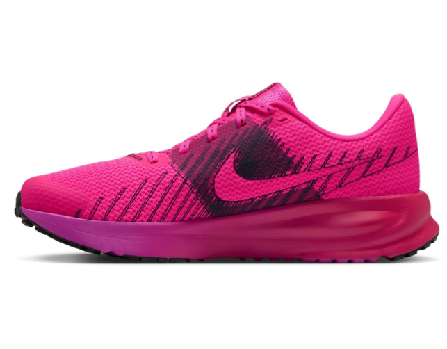 Nike Hot Pink Low-Top Sneakers with Black Swoosh Graphics
