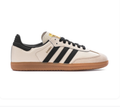adidas Samba Cream and Black Sneakers with Gum Sole