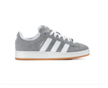 adidas Campus Gray and White Sneakers with Gum-Colored Outsole