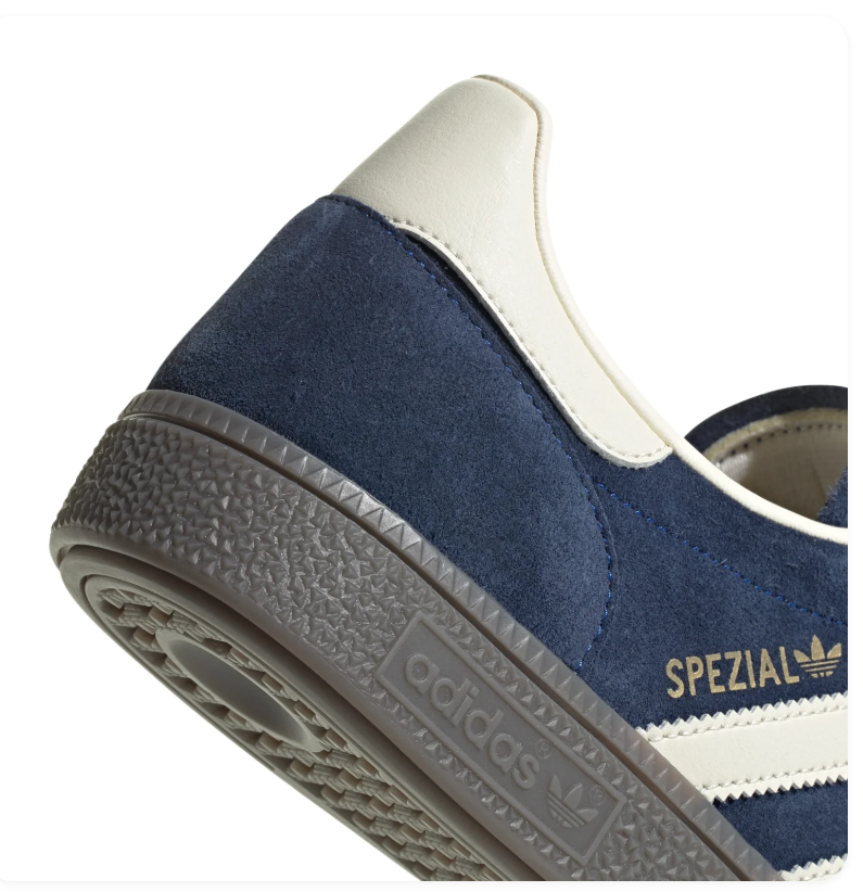 adidas Handball Spezial Navy and Cream Sneakers with Dark Sole