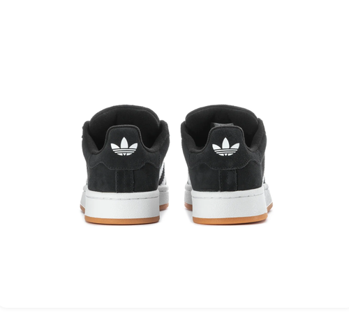 adidas Campus Black and White Sneakers with Gum Sole