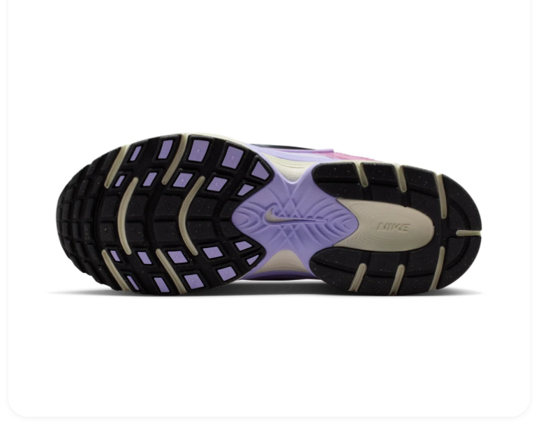 Nike Lavender and Metallic Pink Mesh Sneakers with Cream Sole